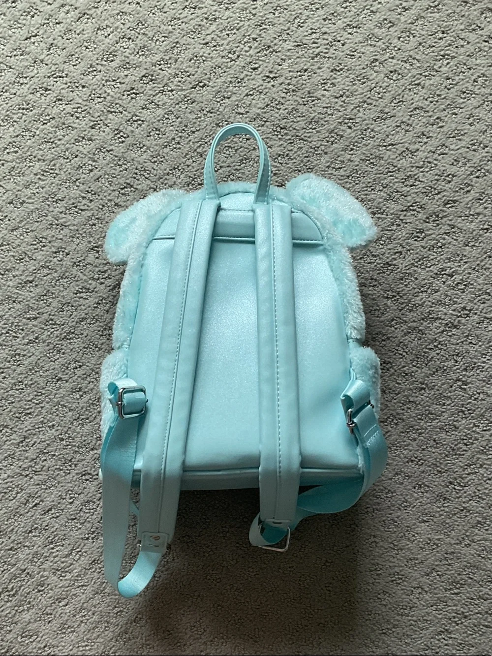 Loungefly Mint Plush Bear-Ear Kids Mini Backpack with Bow